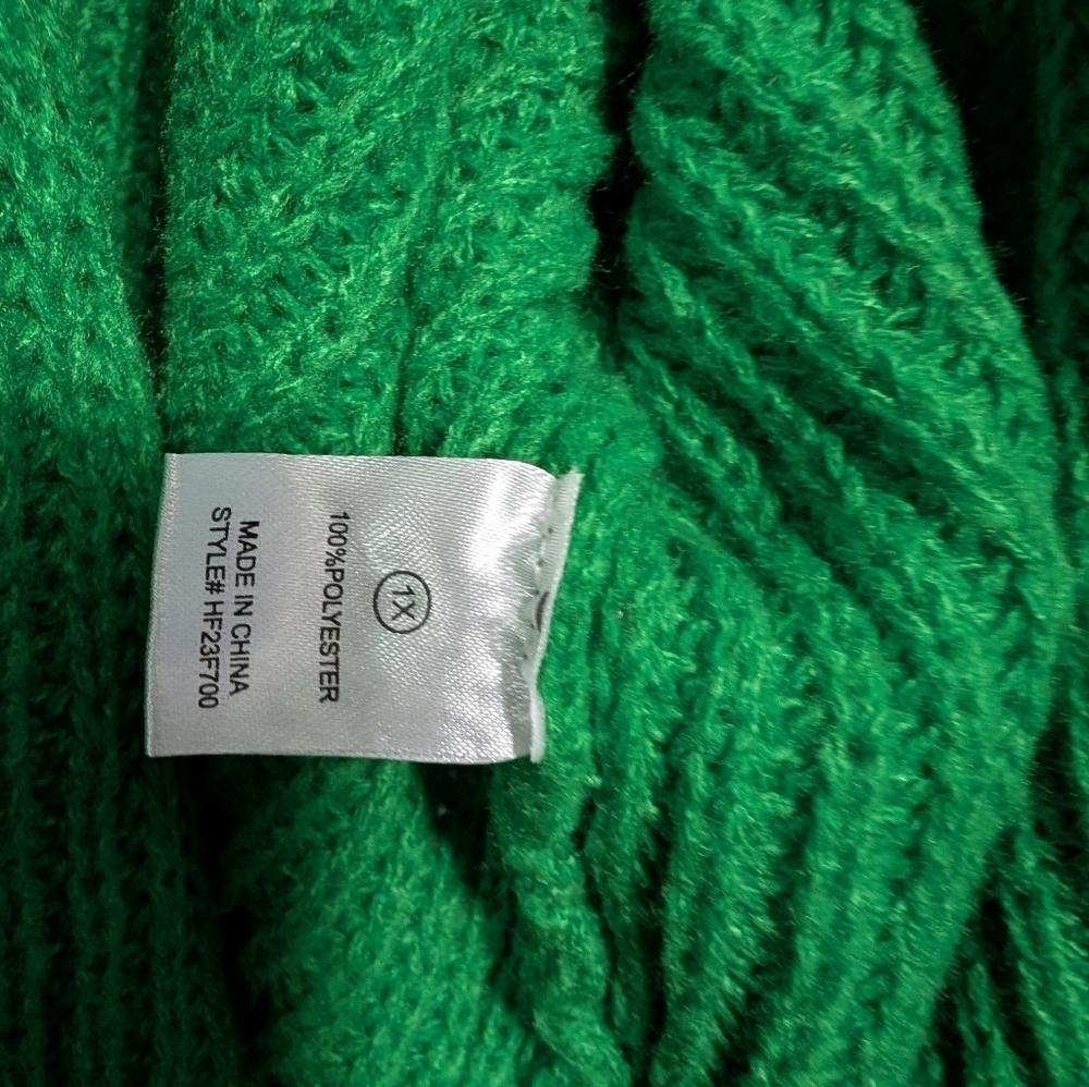 Fashion Nova Couch Convo Cardigan - Green Size 1X(14/16) (NWOT) - Picture 11 of 12